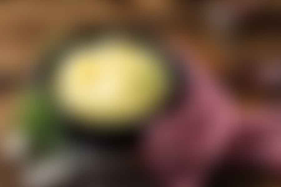 stirring mashed potatoes in microwave